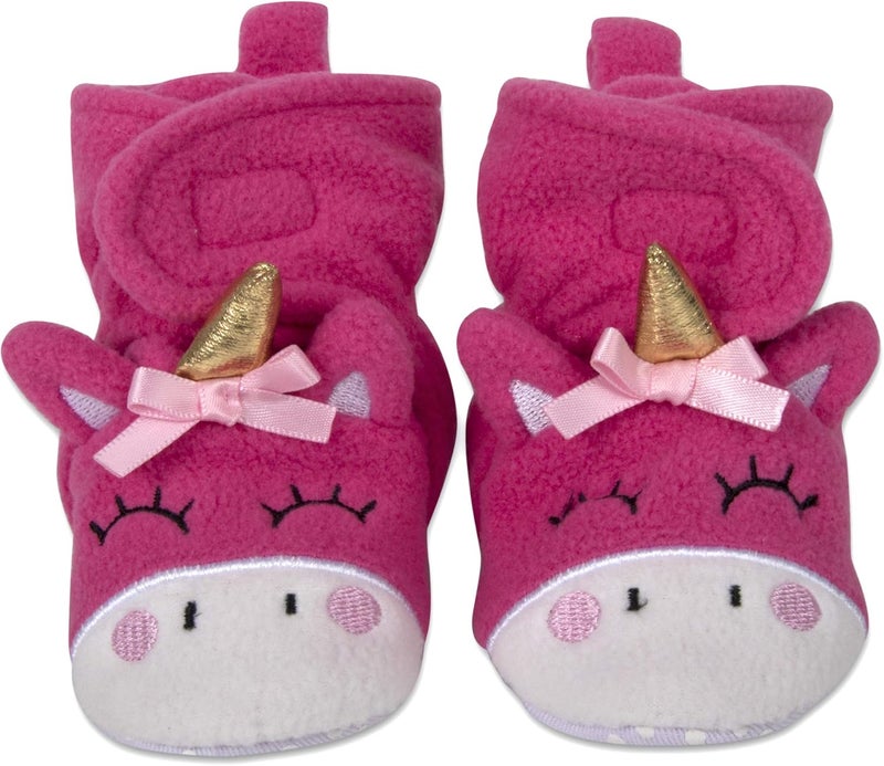 Baby Essentials Cozy Fleece Baby Booties- Sherpa Baby Crib Booties Soft Soled Winter Shoes Unisex Fleece Booties Baby Boy, Baby Girl 0-6 Months - Image 1